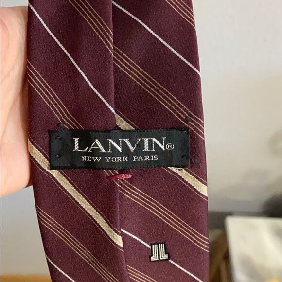 Lanvin Red Stripe Tie  - Picture 4 of 4